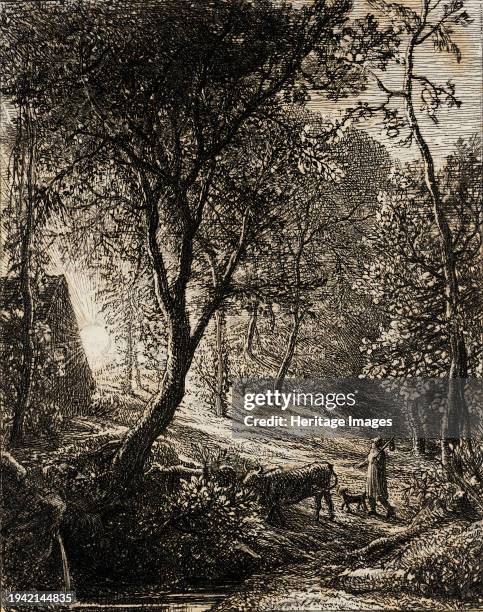 The Herdsman's Cottage, 1850. From periodical: The Portfolio, 1872. Creator: Samuel Palmer.