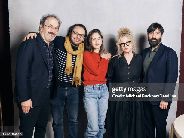 Robert Smigel, Nathan Silver, Madeline Weinstein, Carol Kane and Jason Schwartzman are photographed for Deadline at the Deadline Studio during the...