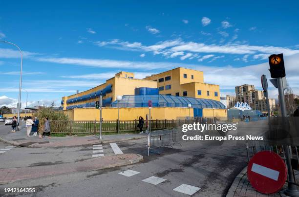 View of the Aluche Alien Internment Center on January 18 in Madrid, Spain. The Ministry of the Interior has arranged for the transfer under police...