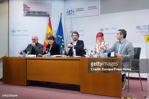 Presentation of the 'Libro Blanco del Comic en España', at the Ministry of Culture, on 18 January, 2024 in Madrid, Spain. The study, in which more...