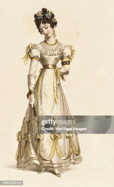Fashion Plate, Ball Dress, 1827. Creator: Rudolph Ackermann.