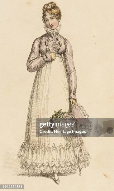 Fashion Plate, Walking Dress, 1817. Creator: Rudolph Ackermann.