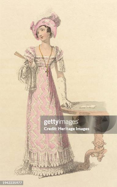 Fashion Plate, Trage de Tertulia, 1824. Creator: Rudolph Ackermann.