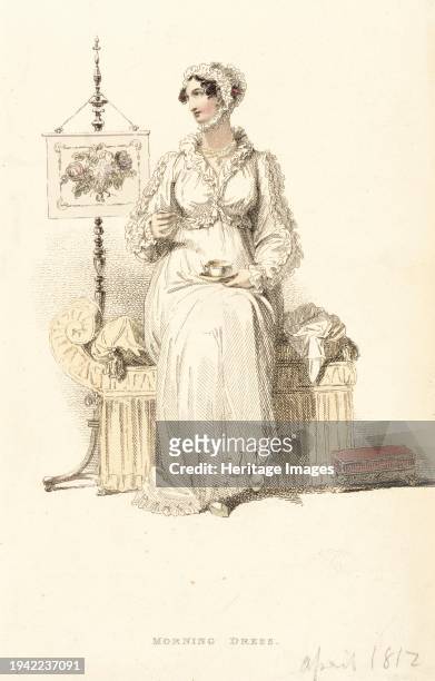 Fashion Plate, Morning Dress, 1814. Creator: Rudolph Ackermann.