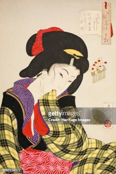 The Manners of a Young Girl of the Meiji Era, 1888. Creator: Tsukioka Yoshitoshi.