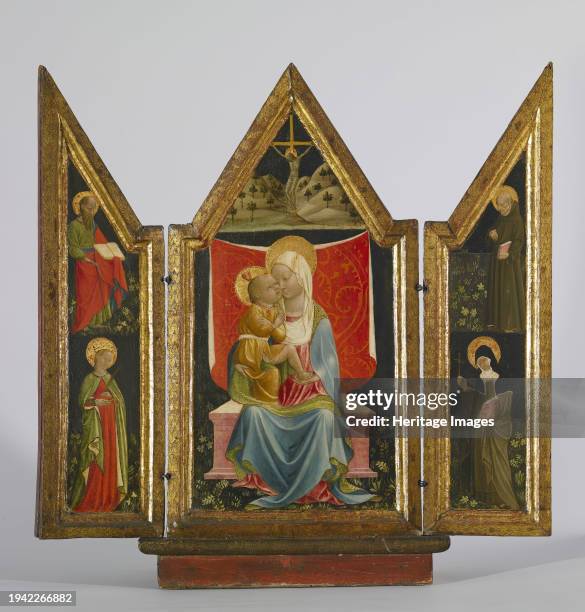 Madonna and Child Enthroned with Saints, circa 1444. Creator: Andrea Delitio.