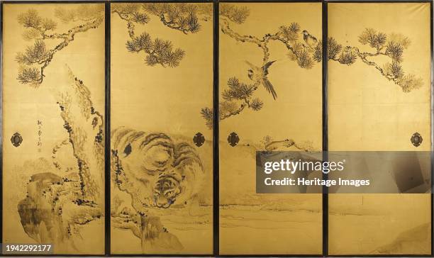 Tigers and Dragon, 1813-1838. These "fusuma, " Japanese sliding door panels, were designed to cover two walls of a room forming an "L" shape. They...