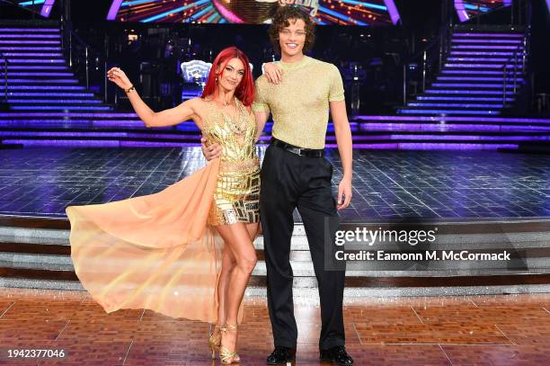 Dianne Buswell and Bobby Brazier attend the photocall for the Strictly Come Dancing: The Live Tour 2024 at Utilita Arena Birmingham on January 18,...
