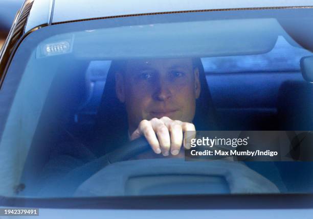 Prince William, Prince of Wales seen leaving The London Clinic after visiting Catherine, Princess of Wales on January 18, 2024 in London, England....