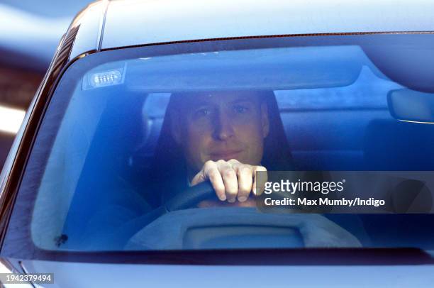 Prince William, Prince of Wales seen leaving The London Clinic after visiting Catherine, Princess of Wales on January 18, 2024 in London, England....