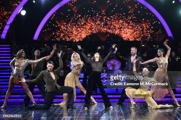 The cast of Strictly Come Dancing perform at the photocall for the Strictly Come Dancing: The Live Tour 2024 at Utilita Arena Birmingham on January...