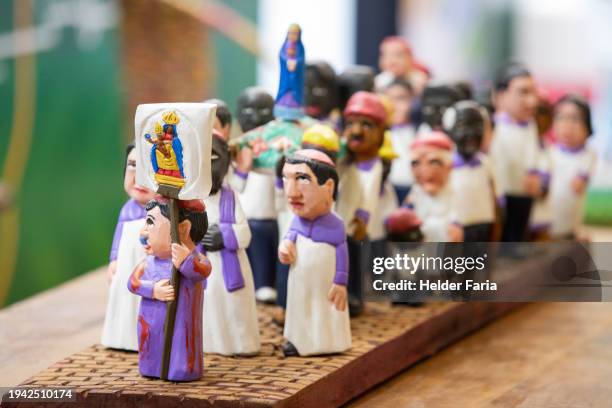 catholic saint procession wooden miniature - maundy thursday stock pictures, royalty-free photos & images