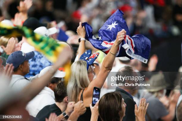 Fan atmosphere on Day 8 of the 2024 Australian Open at Melbourne Park.