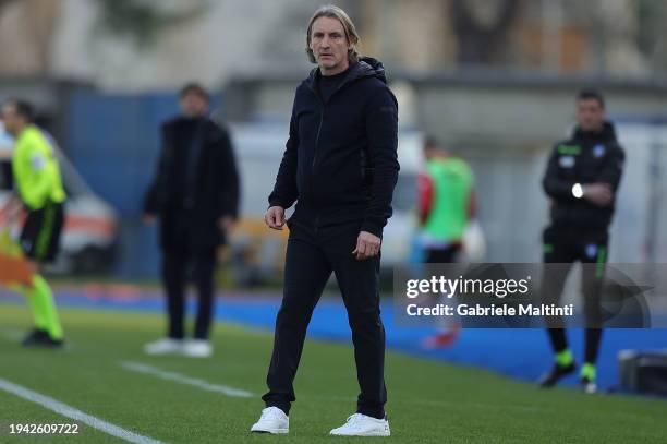 Davide Nicola heand coach of Empoli FC looks on during the Serie A TIM match between Empoli FC and AC Monza - Serie A TIM at Stadio Carlo Castellani...