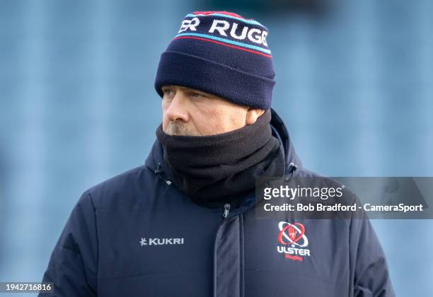 Ulster's Head Coach Dan McFarland during the Investec Champions Cup match between Harlequins and Ulster Rugby at Twickenham Stoop on January 20, 2024...
