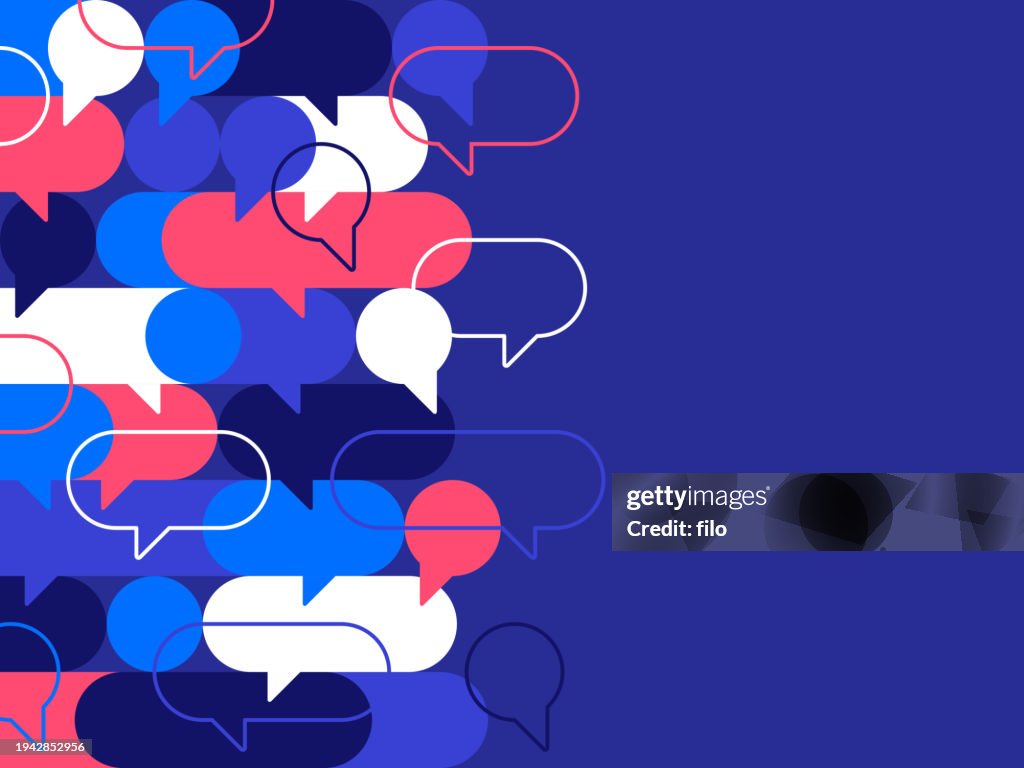 Speech Bubble Talking Chatting Quote Communication Abstract Background Frame