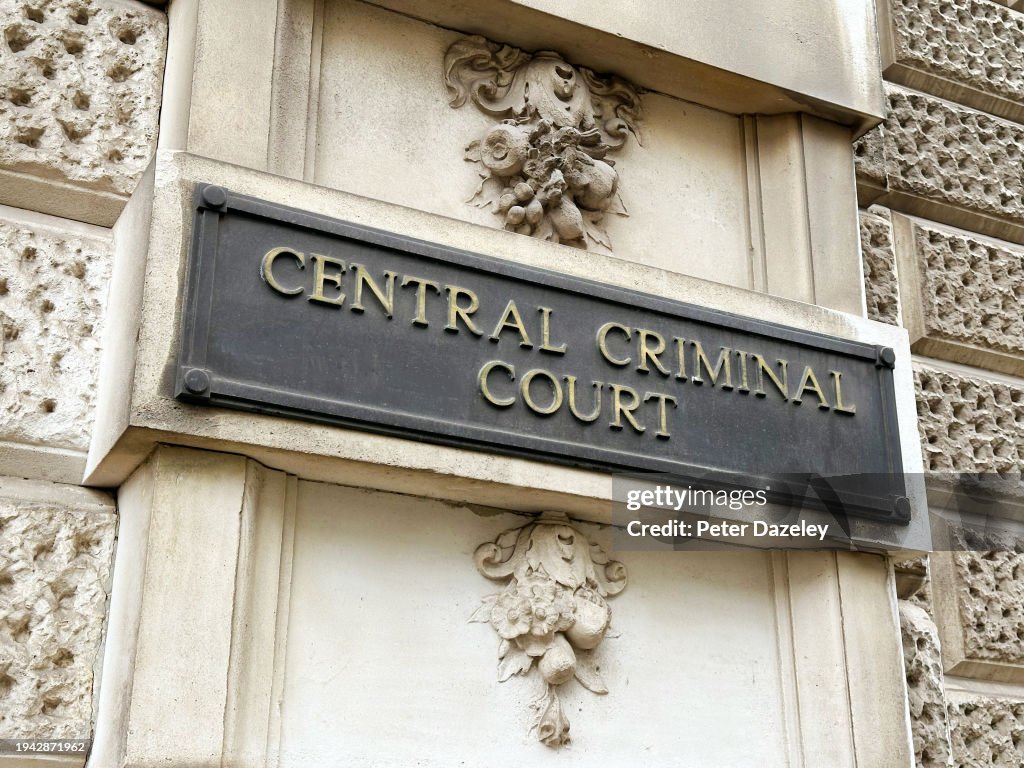 The Old Bailey Sign, central criminal court, London