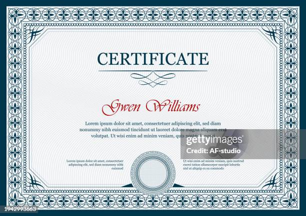certificate diploma template - certificate template stock illustrations