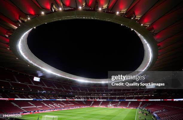 General view inside the stadium prior to the Copa del Rey Round of 16 match between Atletico de Madrid and Real Madrid at Civitas Metropolitano...