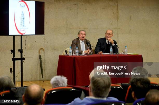 The president of the Constitutional Tribune of A Coruña, Francisco Vazquez , and the writer and former secretary general of the Socialist Party of...