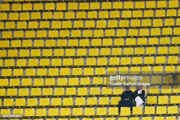 Local supporters during the Italian EA Sports FC Supercup semifinal match between SSC Napoli and ACF Fiorentina at Al-Awwal Stadium on January 18,...