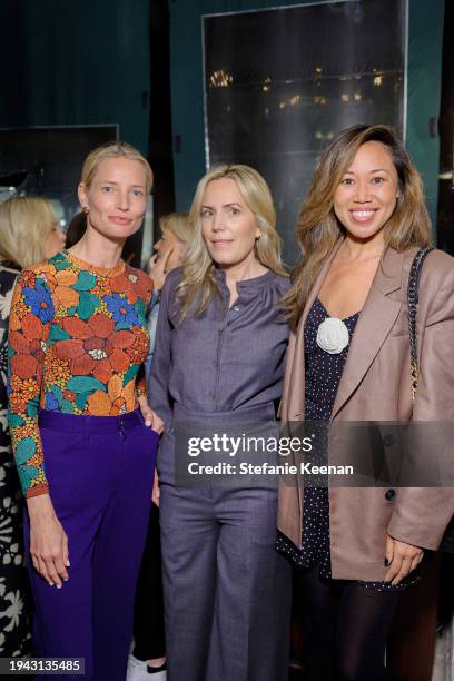 Jessica Van Der Steen, Cayli Cavaco Reck and Susan Moore attend MACRENE Actives Dinner Hosted by Marissa Hermer and Allison Wise at The Draycott at...