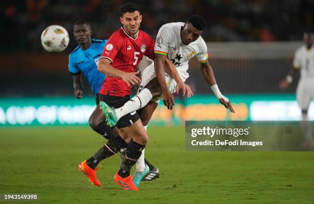 Mohamed Kudus of Ghana during the TotalEnergies CAF Africa Cup of Nations group stage match between Egypt and Ghana at Stade Felix Houphouet Boigny...