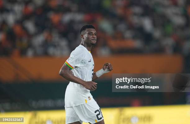 Mohamed Kudus of Ghana during the TotalEnergies CAF Africa Cup of Nations group stage match between Egypt and Ghana at Stade Felix Houphouet Boigny...