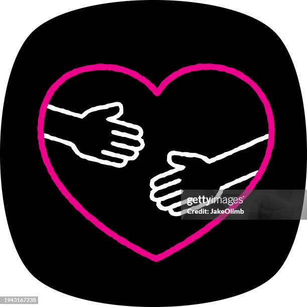 hands over heart doodle 3 - low blood pressure cartoon stock illustrations
