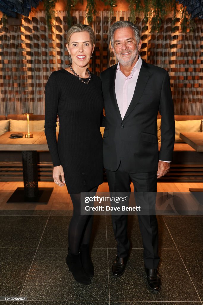 Patsy Godik Zeev Godik and his wife Elmarie attend the launch of CLAP London ...
