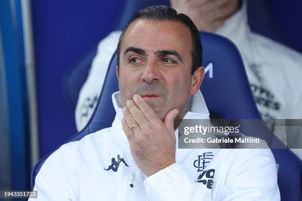 Simone Barone vice-manager of Empoli FC looks on during the Serie A TIM match between Empoli FC and AC Monza - Serie A TIM at Stadio Carlo Castellani...