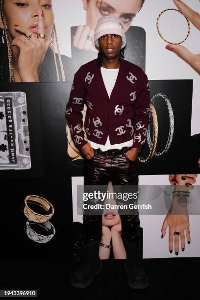 Bakar attends the Chanel and Dazed celebration of the new Coco Crush campaign at Dazed Space on January 18, 2024 in London, England.