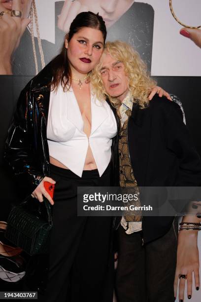 Chloe Dall'Olio and John Foley attend the Chanel and Dazed celebration of the new Coco Crush campaign at Dazed Space on January 18, 2024 in London,...