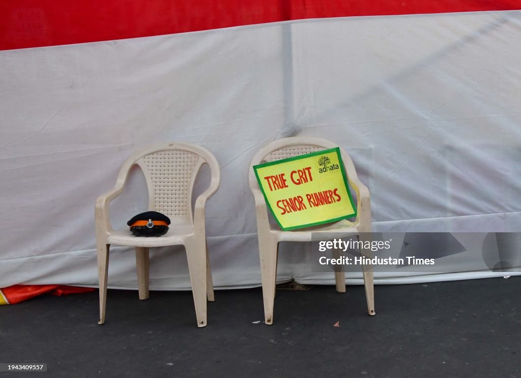 Participants run during the TATA Mumbai Marathon 2025, on January 21