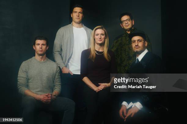 Matthew Reeve, William Reeve, Alexandra Reeve Givens, Peter Ettedgui and Ian Bonhôte of 'Super/Man: The Christopher Reeve Story' are photographed for...