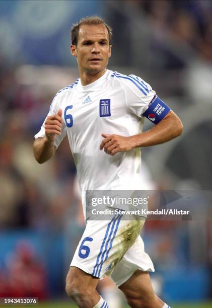 June 14: Angelos Basinas of Greece running during the UEFA Euro 2008 Group D match between Greece and Russia at Em Stadion on June 14, 2008 in...