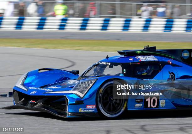 Wayne Taylor Racing with Andretti driver Ricky Taylor Filipe Albuquerque Brendon Hartley Sweden Marcus Ericsson GTP Acura ARX-06 during the Roar...