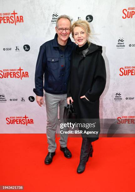 Johanna ter Steege attends the Musical Premiere Jesus Christ Superstar at DeLaMar Theater on January 21, 2024 in Amsterdam, Netherlands.