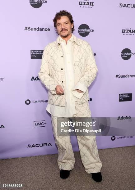 Pedro Pascal attends the "Freaky Tales" Premiere during the 2024 Sundance Film Festival at Eccles Center Theatre on January 18, 2024 in Park City,...