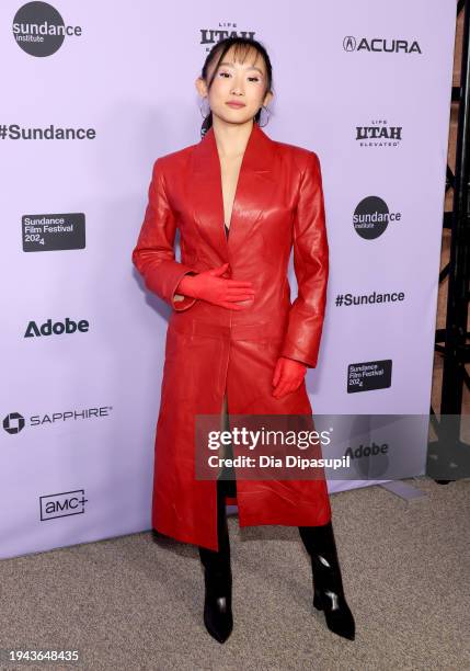 Ji-young Yoo attends the "Freaky Tales" Premiere during the 2024 Sundance Film Festival at Eccles Center Theatre on January 18, 2024 in Park City,...