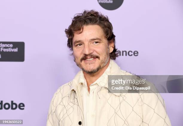 Pedro Pascal attends the "Freaky Tales" Premiere during the 2024 Sundance Film Festival at Eccles Center Theatre on January 18, 2024 in Park City,...