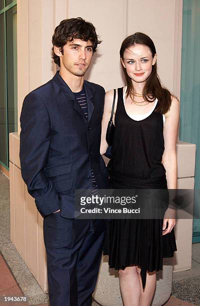 Actor Milo Ventimiglia and actress Alexis Bledel attend a behind the scenes discussion of the television show "Gilmore Girls" at the Academy of...