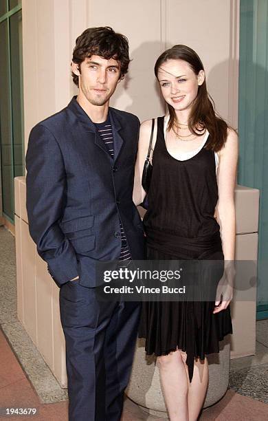 Actor Milo Ventimiglia and actress Alexis Bledel attend a behind the scenes discussion of the television show "Gilmore Girls" at the Academy of...