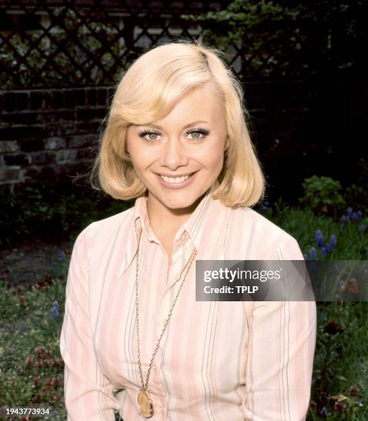 English actress and model Anne Aston poses for a portrait in London, England, April 19, 1977.