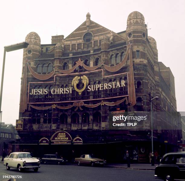 General view of the Palace Theatre during the production of Jesus Christ Superstar in London, England, October 5, 1973.