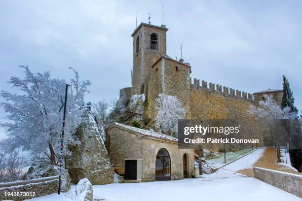 guaita tower, san marino - patrick fort stock pictures, royalty-free photos & images