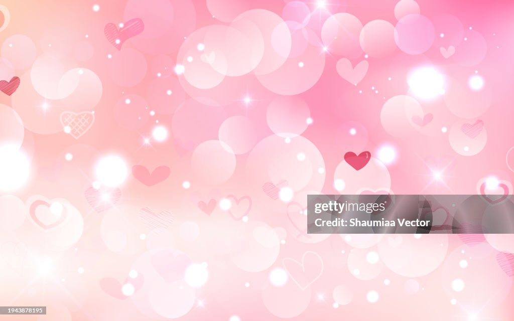 かわいいハートのアイコンシンボルが描かれたバレンタインデーカード