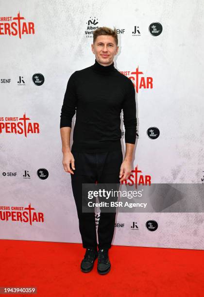 Evgeniy Levchenko attends the Musical Premiere Jesus Christ Superstar at DeLaMar Theater on January 21, 2024 in Amsterdam, Netherlands.