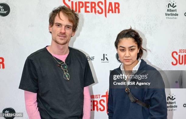 Soumaya Ahouaoui attends the Musical Premiere Jesus Christ Superstar at DeLaMar Theater on January 21, 2024 in Amsterdam, Netherlands.