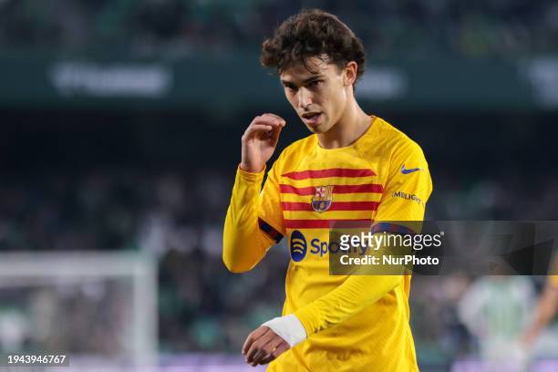 Joao Felix of FC Barcelona is playing during the La Liga EA Sports match between Real Betis and FC Barcelona at Benito Villamarin in Seville, Spain,...